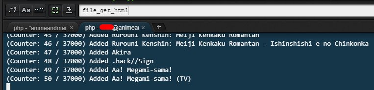 TheAnimeTavern's tweet image. So begins the process of adding every known anime into our database! Luckily, we&apos;re web developers. We don&apos;t do this by hand, we do it automatically! Even then, it will take 11 hours! Special thanks to #Cloud9IDE #webdevelopment
