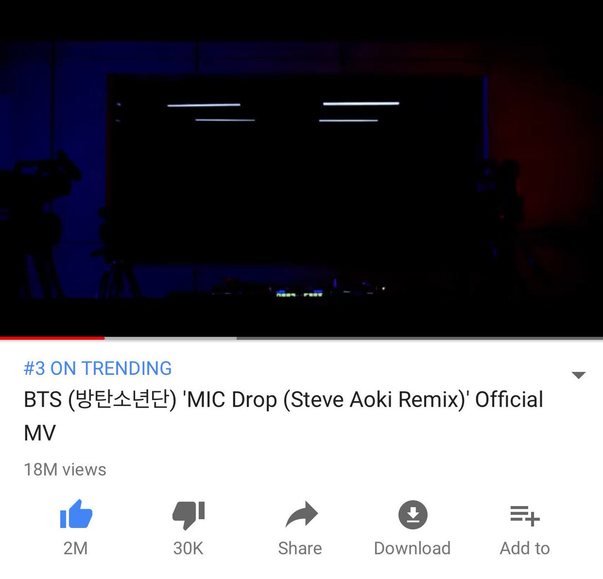 rapper_taetae's tweet photo. #streamMICDROPNow
Lets stream Mic Drop MV to 25M-30M before we reach 48 hours of its release. We got goals to reach! Todays goal is to have MIC DROP MV reach 25M-30M. Wanna join us?
@BTS_twt https://t.co/KHyMtXyTxT