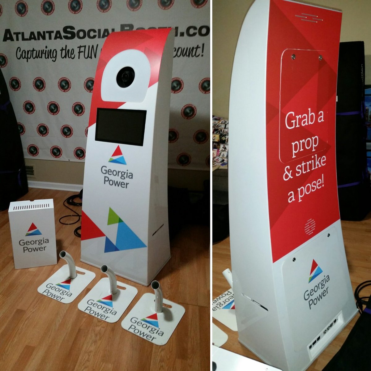 CorpSocialBooth's tweet photo. @atlantasocialbooth Getting our #photobooth ready and wrapped for the @ga_power #tailgate #activation at tomorrow's @atlantafalcons game. It's time to show the @tbbuccaneers what type of #Power it takes to #Win in the #NFCSouth! #PowerToWin #RiseUp #GaPower #Atl #Atlanta #NFL https://t.co/HFCXFsKX8k