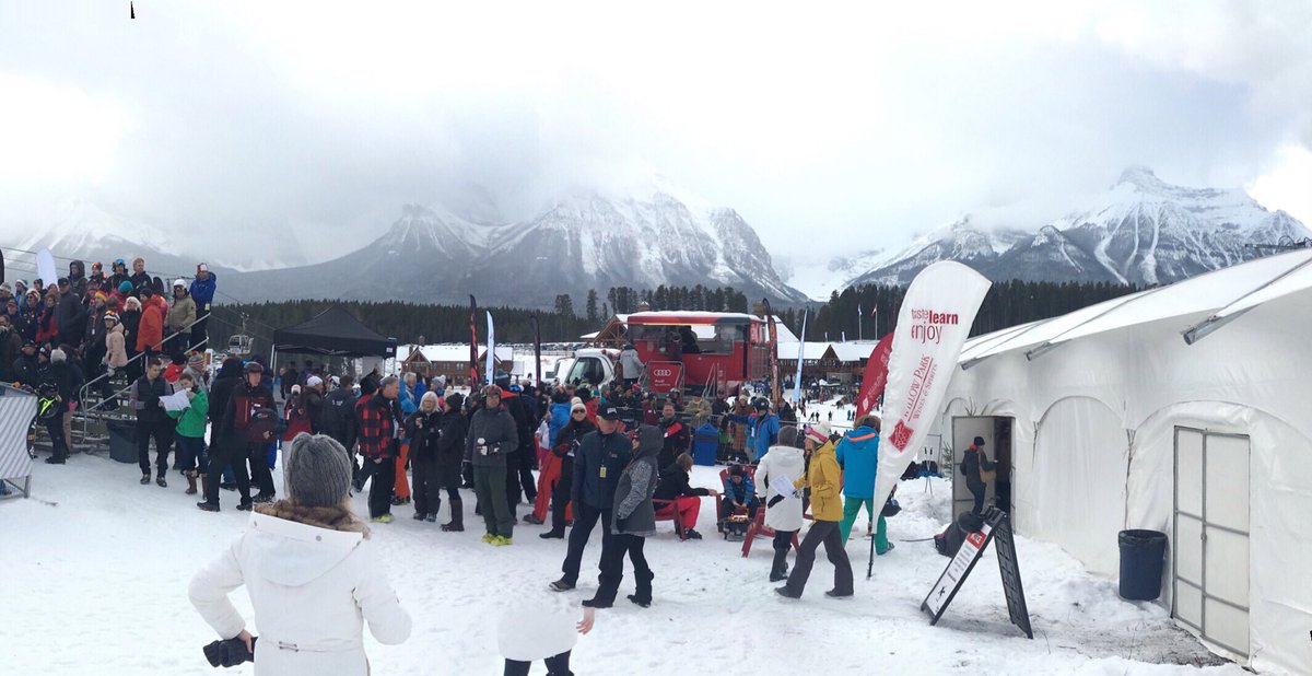Hanging out with the Stingray Digital Group gang today at the World Cup Downhill race at Lake Louise. Stingray a big sponsor of Alpine Canada and all our hard working alpine athletes.  skypixel.com/pilot/photos/s…
