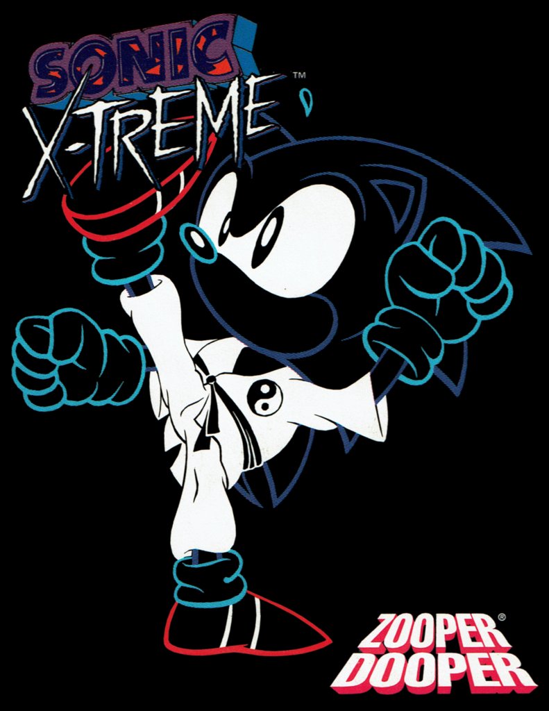 Artwork from a rare Sonic X-Treme sticker set included in Zooper Doopers in Australia. ift.tt/2AwTvPR