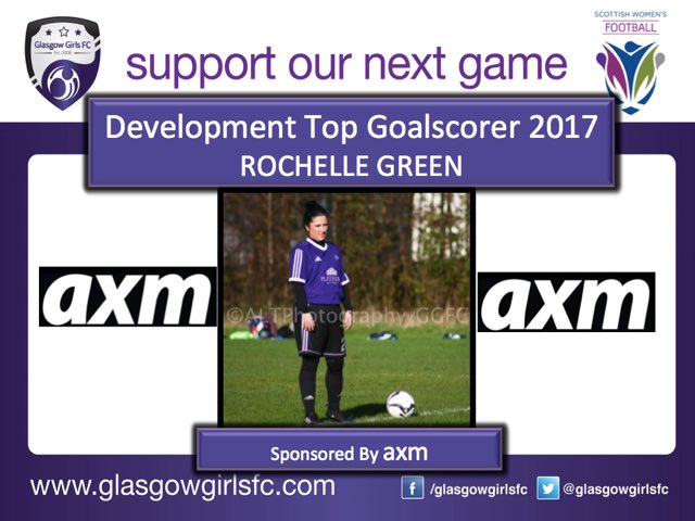 GGFC 2017 Awards 🏆
—————————-
Top Goal Scorer for <a href="/GlasgowGirlsFC/">Glasgow Girls FC</a> Development

<a href="/rochelle14xx/">Rochelle ❤</a> 💜⚽️🖤