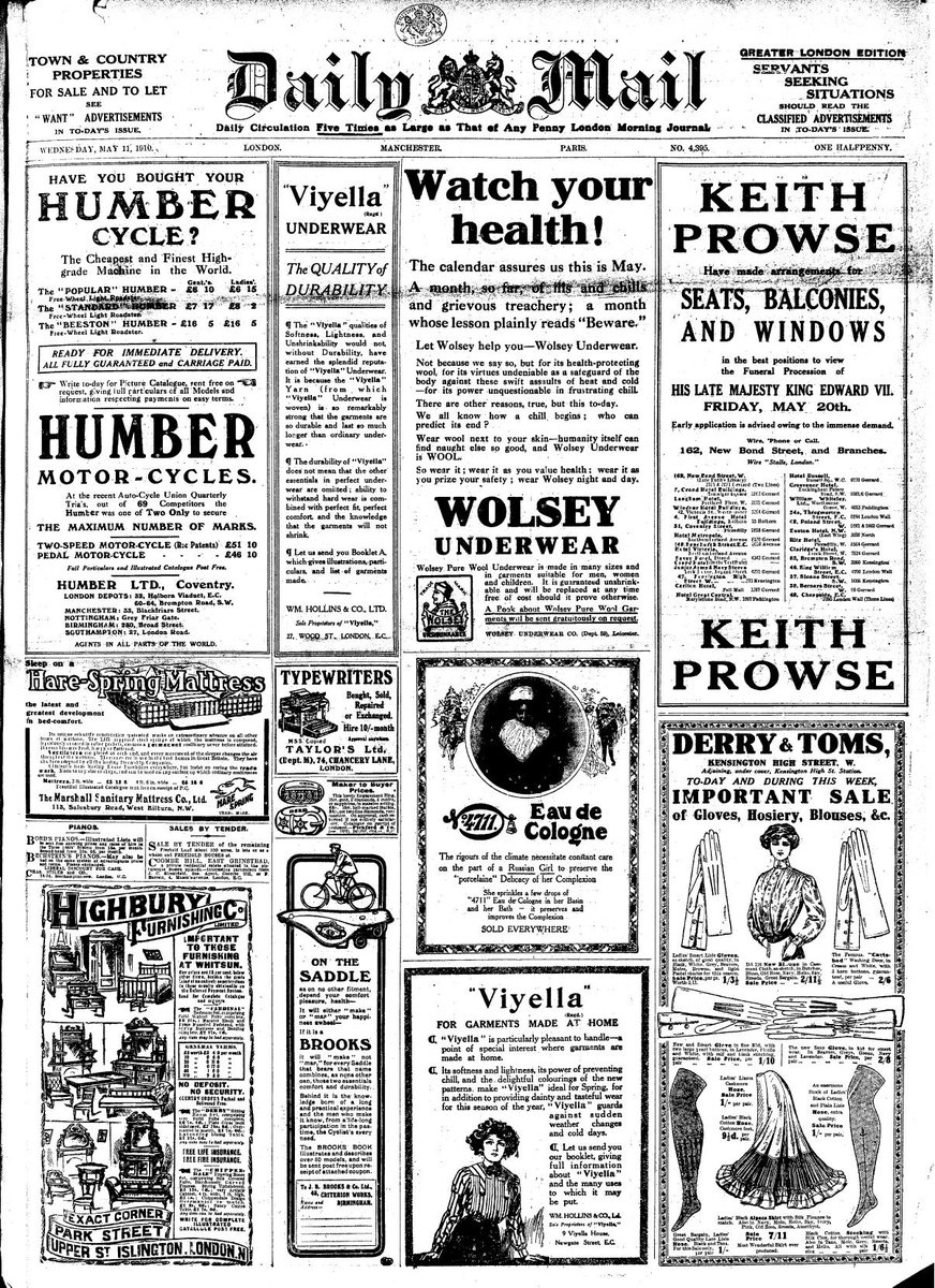 SURELY a sensationalist, populist paper like the Daily Mail would have news and headlines on its front page, right? Not until the 1940s!