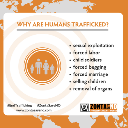 Trafficking in persons is not a foreign issue. Trafficking is reported nearly everywhere and we must end it. #EndTrafficking #ZontaSaysNO