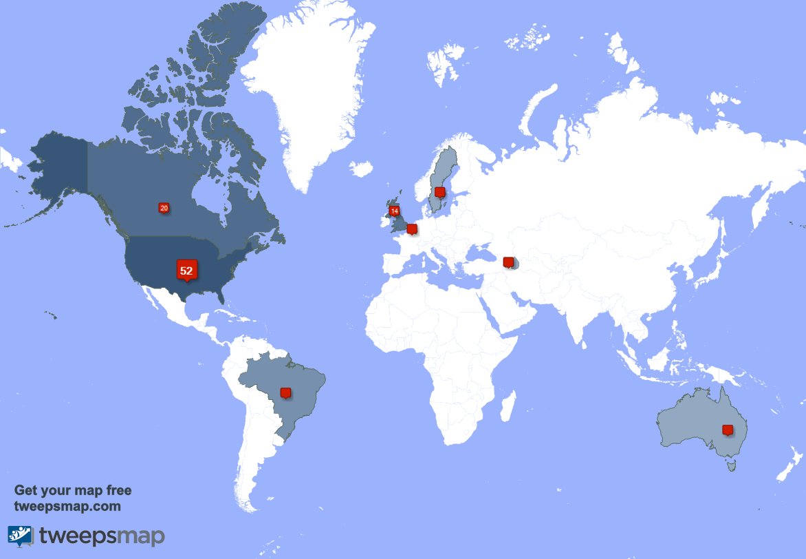 HUTCOLLECTIONZ's tweet photo. My followers live in USA (50%), Canada(19%)... Get your map: https://t.co/Sb0XxSkQJS https://t.co/sZj9Hic40L