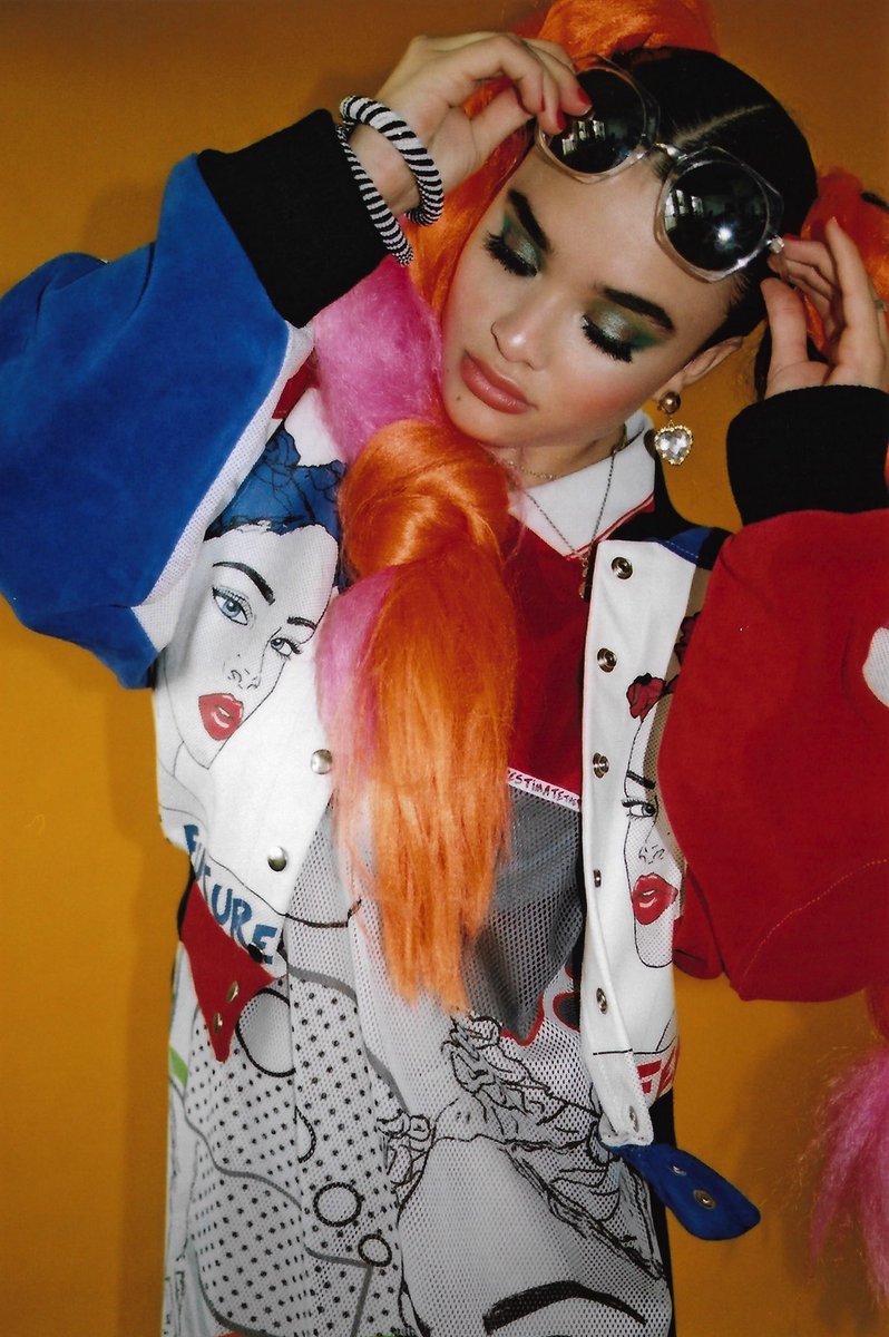so_madd_'s tweet photo. @mynamesdiana modelling my garments for Aether magazine: #fashiondesigner #art #fashion #Rihanna #leather #graduatecollection #fashiongrad #GFW #Feminism #popart #silk #print @McrSchArt @OfficialGFW @rihanna https://t.co/H0StoPIFbV