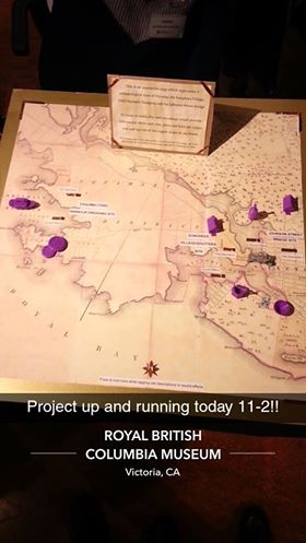 yipvanm's tweet photo. Map worked swimmingly and was fun to play with! @RoyalBCMuseum @UVicAnthro #anth485 https://t.co/KdM85Poozy