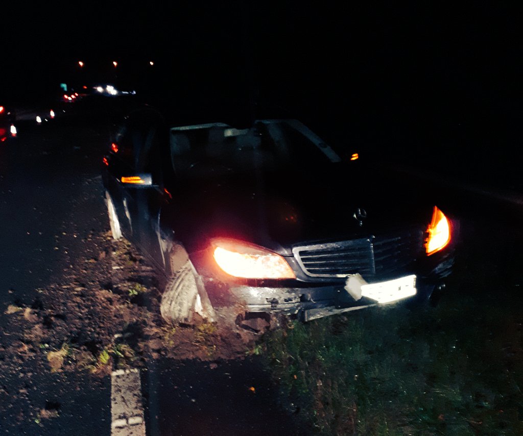 not driving to the conditions of the road, if the weather is bad slow down, this is facing the wrong way on a dual carraigeway having crossed the central res