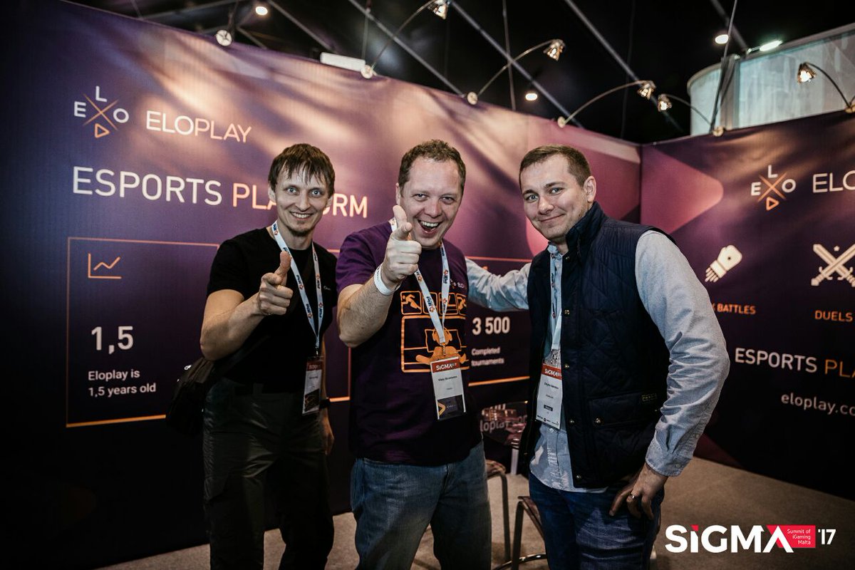Eloplay team on Sigma #iGaming conference.