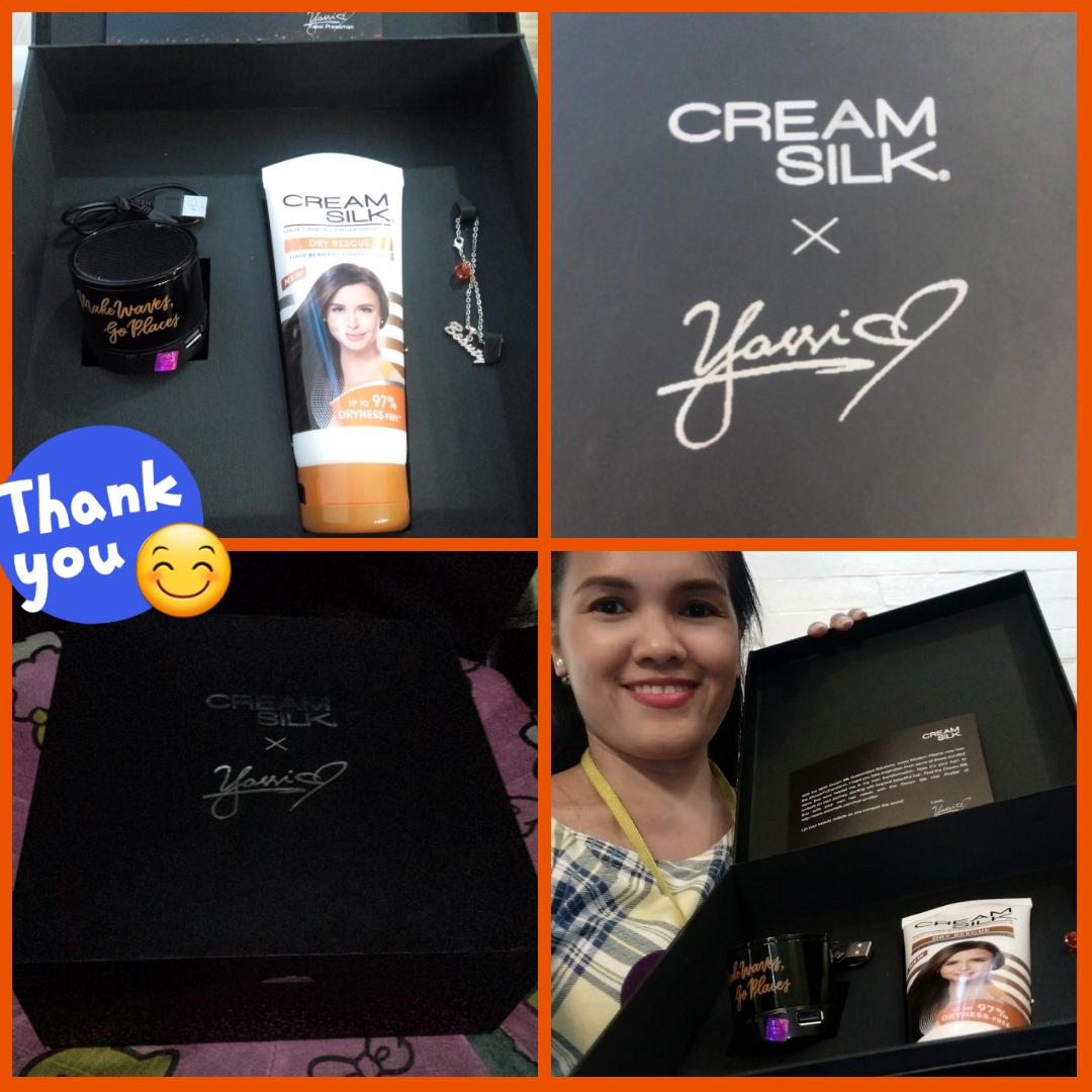 @CreamSilkPH #gotmyprize Thank you so much for this. Love it. #PowertoTransform #NhelynnesWinnings 😍😙😙