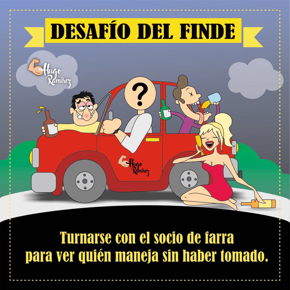 HugoRamirezANR's tweet photo. ¡Tengo un desafío para vos si esta noche salís de farra. Si vas a manejar no tomes! Que este finde no sea el último 🚘🍻🚫 #ChoferDesignado 👇🏻 https://t.co/BugiHWPInn