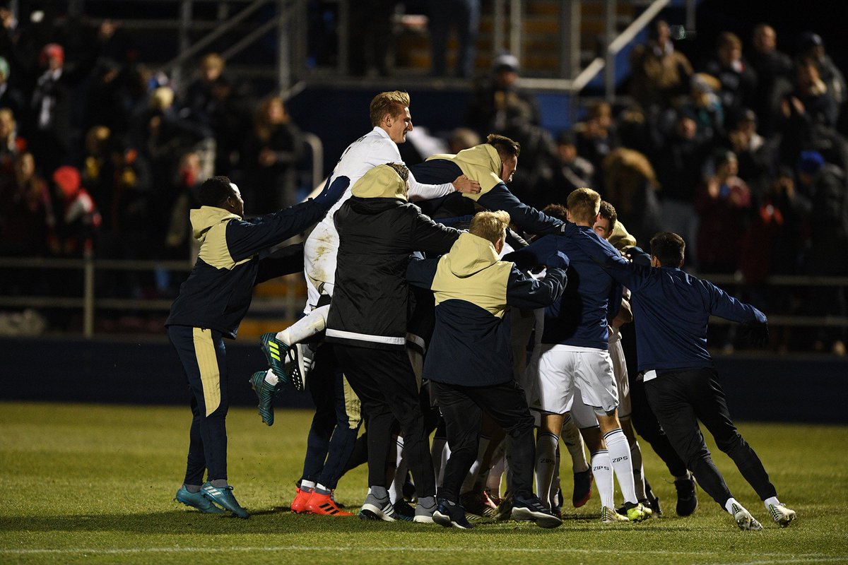 ZipsMSoc's tweet photo. A Jeff Harwell photo gallery from today's 3-2 overtime victory past No. 13 Wisconsin. @ZipsMSoc https://t.co/qacFAzdFKL https://t.co/hZzVRirnFl