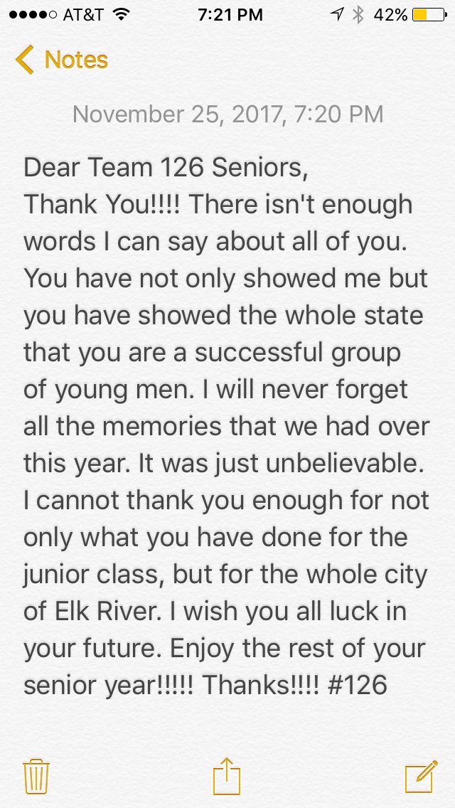 ERBally_20's tweet photo. Thank You  Seniors!!!! #126 https://t.co/4RNdoQDara