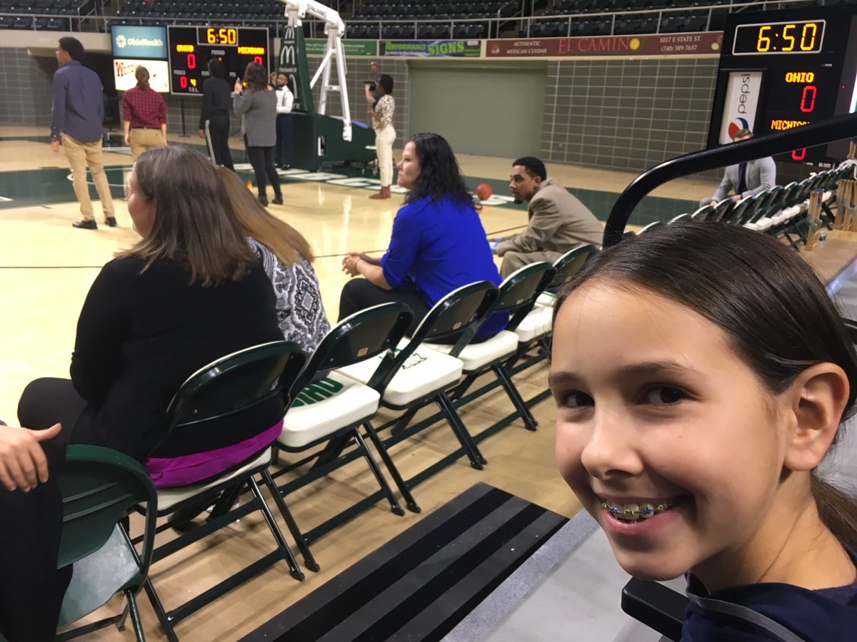 bthompson402's tweet photo. Sarah had a great time watching @umichwbball play against Ohio University today and was excited to see Coach Moore @moore_mel and her favorite player, @kateflaherty24 during the 74-61 win. https://t.co/lv83N7aPIH