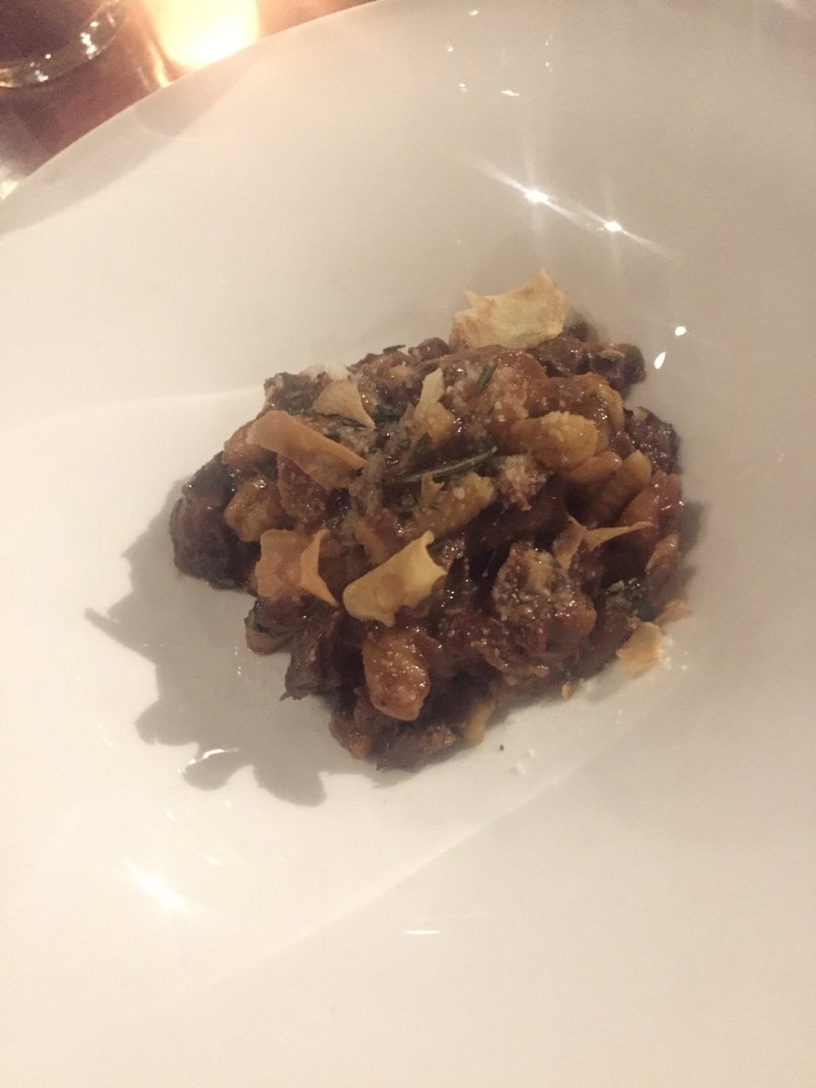 LeftHandLove's tweet image. Guest chef @TheHunterChef presents his dish: a deer stew with cavatelli.  Fyi- he shot the deer himself with a crossbow near Caledon #swoon #canoewild