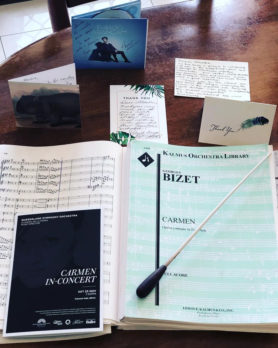 alondradlp's tweet photo. Thank you for an amazing week of music to all the loving, talented and amazing soloist of Carmen ❤️ (I never get so manu cards! Love Opera) @ARANCAM #RachPine
#BoiledoLive
#MorganEnglandJones
#AdrianTimpau
#BlakeParham @QSOrchestra @qldballet @OperaQueensland #MusicaMaestra https://t.co/sRK8YSlZkJ
