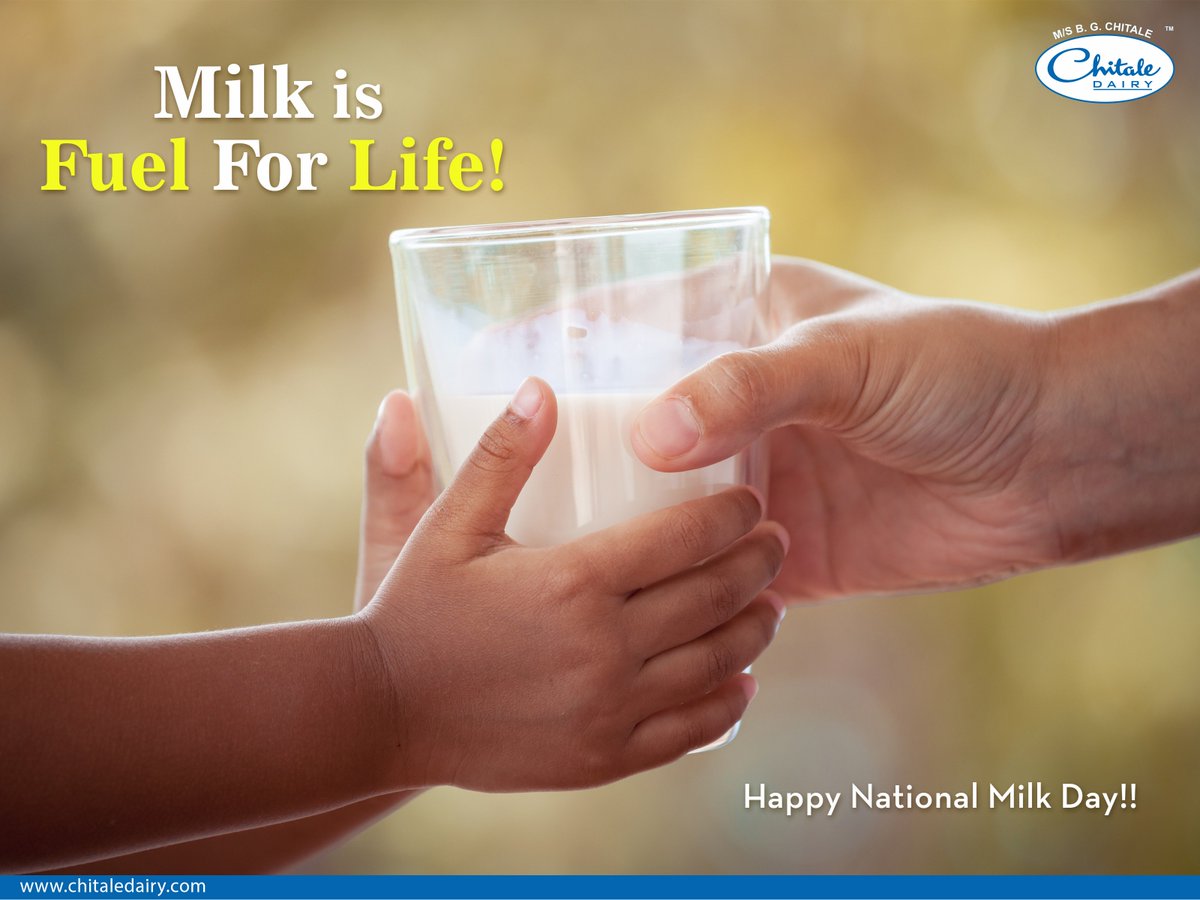 ChitaleBandhu's tweet photo. Milk is nature's perfect food !! Happy National Milk day !! 
#milkday #nationalmilkday #happymilkday #milk #milklife #milkforlife #milkmatters #ChitaleGroup  #milkishealth #ChitaleDairy https://t.co/McC1JzPvEF