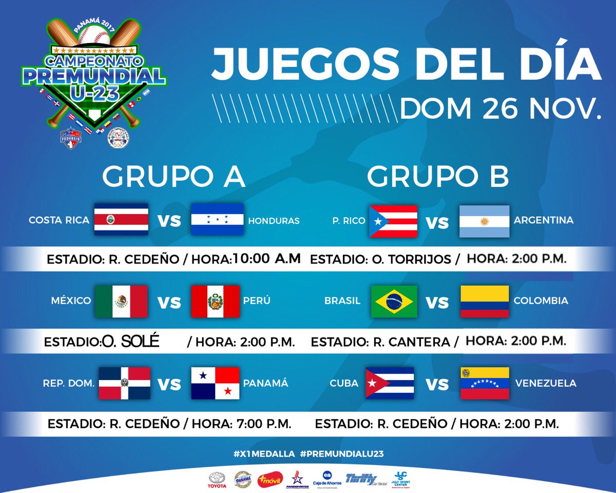 Fedebeis Panamá på Twitter: "Calendario Juegos de mañana domingo 26 tras el cambio de horario de compromisos de de Argentina y Colombia. El juego entre México y Perú