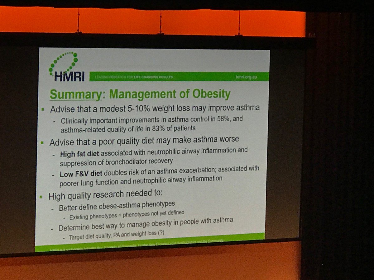 APSR17's tweet photo. Is #obesity a CAUSE of #asthma? Difference of opinion.  There are so many variables in obesity and so much work to be done. In the meantime, here's some guidance on treating #asthma in obesity  - #APSR17 @AsthmaFound https://t.co/DN0JUguCso