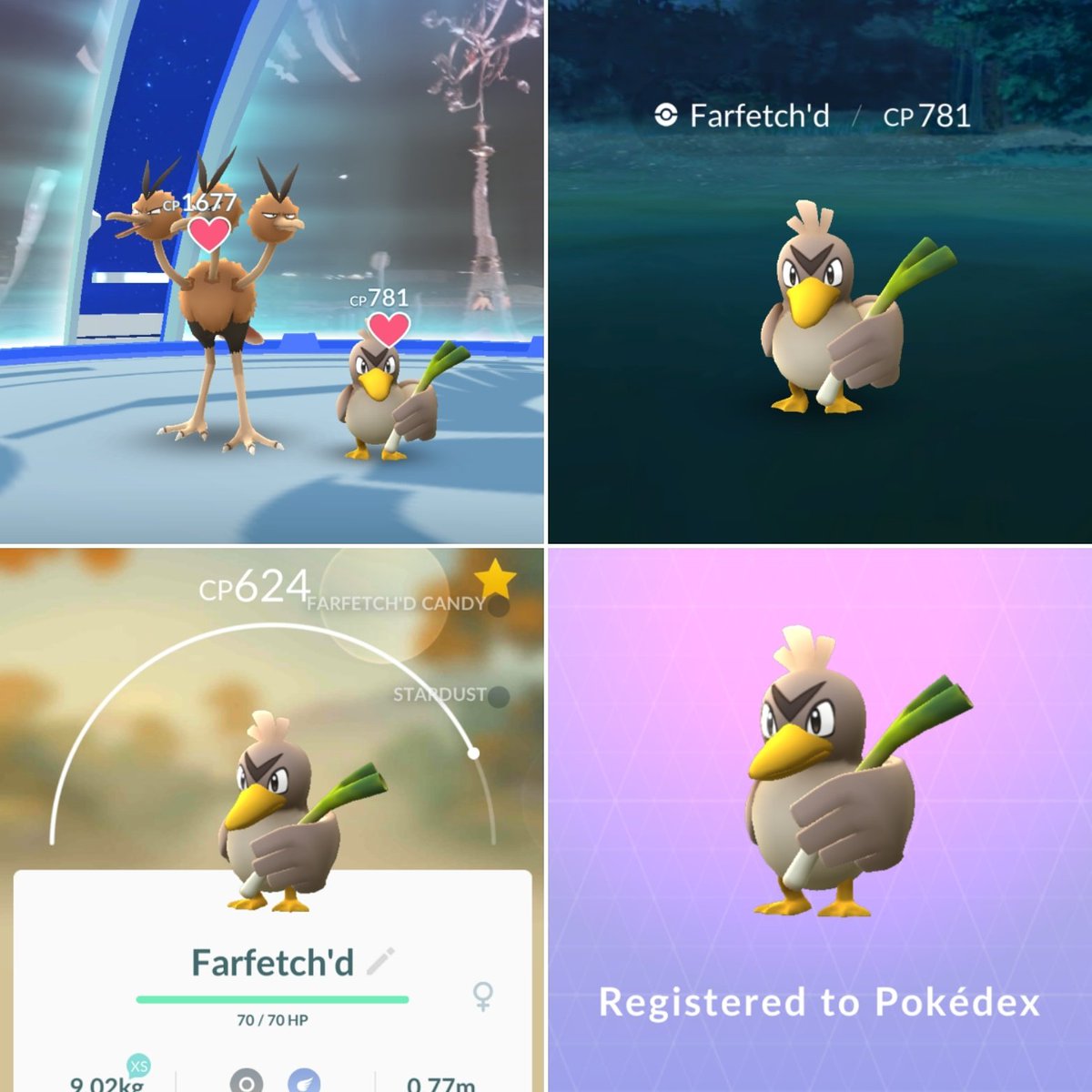 rocketsquadpkmn's tweet photo. Yay! #PokemonGO Global Catch Challenge success! Come to us #Farfetchd !!! *quack quack* https://t.co/Em9jfUew4t