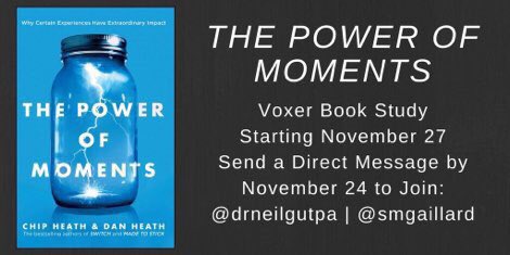 Cyber Monday marks the beginning of the Power of Moments Voxer Book Study! There’s still time to join our group of more than 40 leaders! Direct message me or @smgaillard to be added! #momentmakers