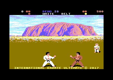 ResetC64's tweet photo. A new remix (featuring new remixed tunes and background graphics) of International Karate has been released at #Syntax2017, on EasyFlash for your #Commodore64. Produced by Knight Rider, JonEgg and pcollins. Check it out! https://t.co/kQNN4GMv1I #RetroGaming https://t.co/ruIGXABRhW