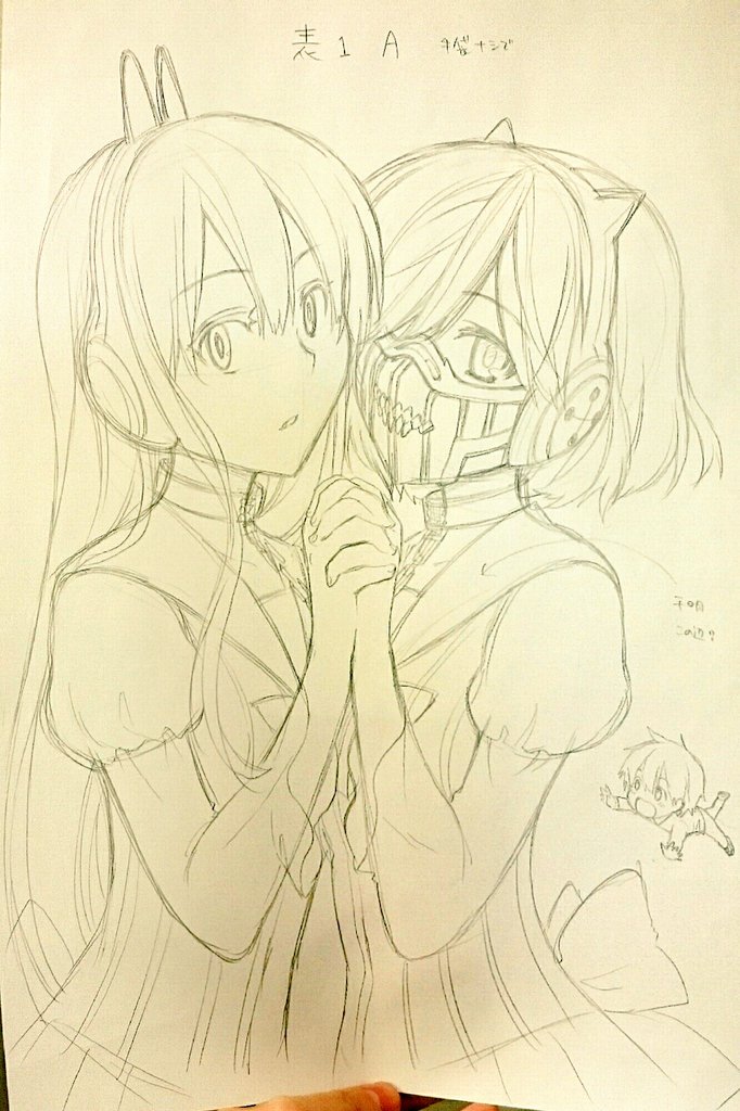桜井亜都 魔女らば魔女れば2巻3巻発売中 Di Twitter 今日のケルベロス 10巻の表紙の別案ラフです シロガネとロゼの2人が手をつなぐ構図にするのは決まってたので アングルを変えた感じです T Co Flxkht9xtd Twitter