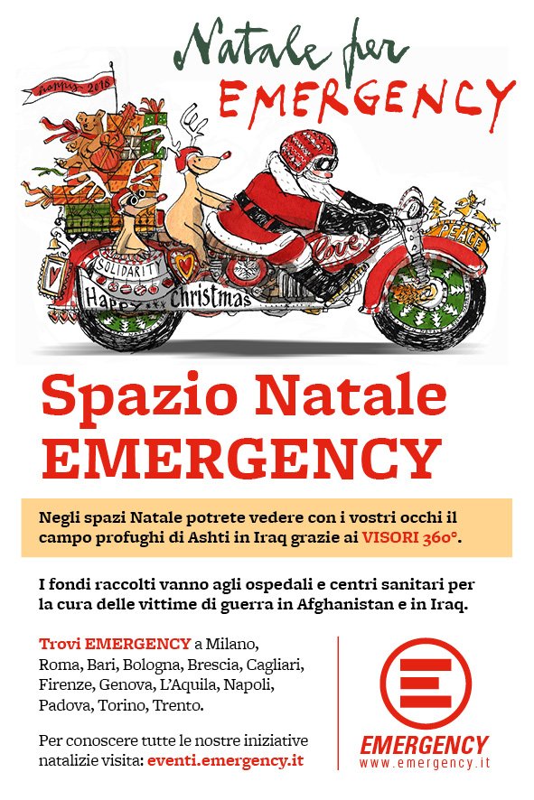 NoWarFactory's tweet photo. Dal 1al24 dicembre anche i nostri prodotti "No War Factory" saranno presenti nei punti vendita "Emergency" di 13 città italiane https://t.co/4RZvpV4fOq @emergency_ong @VolontariatOggi https://t.co/g8iO1kSMPf