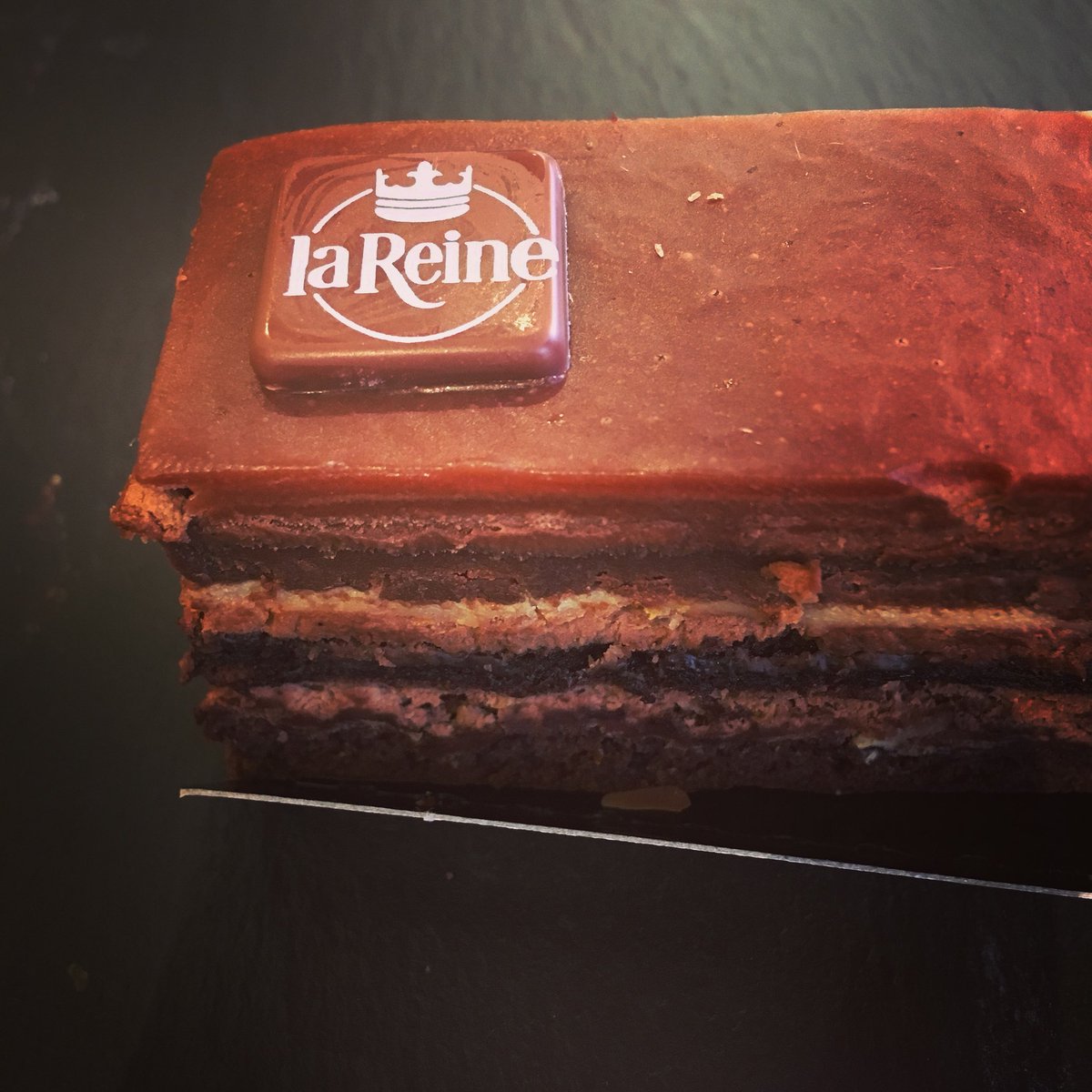 LaReineBristol's tweet photo. ~ Chocolat Sept - seven layers of chocolatey goodness ~ 🍫 Pop in today to give it a try before we sell out!! 
#chocolate #sevenlayers #luciouslychocolatey #patisserie #patisserielareine #bristol https://t.co/iICMzikre7