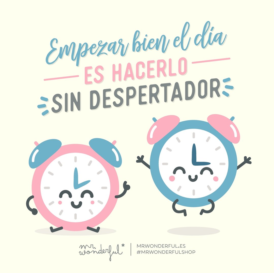 ¡Qué felicidad da no poner ninguna alarma! 😊 #mrwonderfulshop #felizdomingo