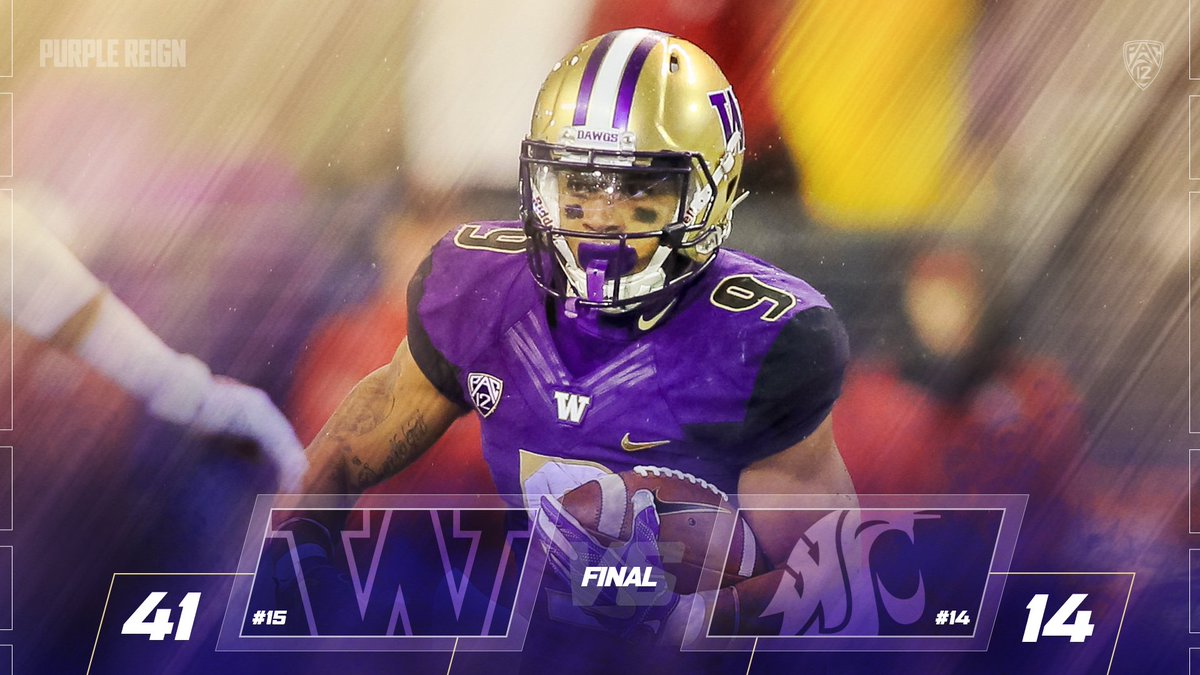 Washington takes down Washington State 41-14 in the #AppleCup on Montlake. 

#PurpleReign