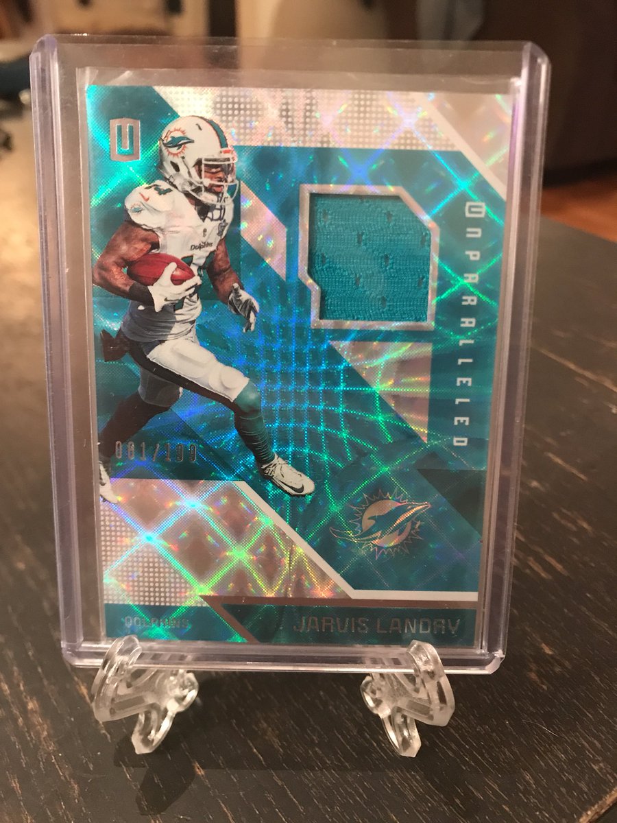cheapcardsales's tweet image. Jarvis Landry game-used unparalleled /199. $3.50. 

#cheapCards #ccsDolphins