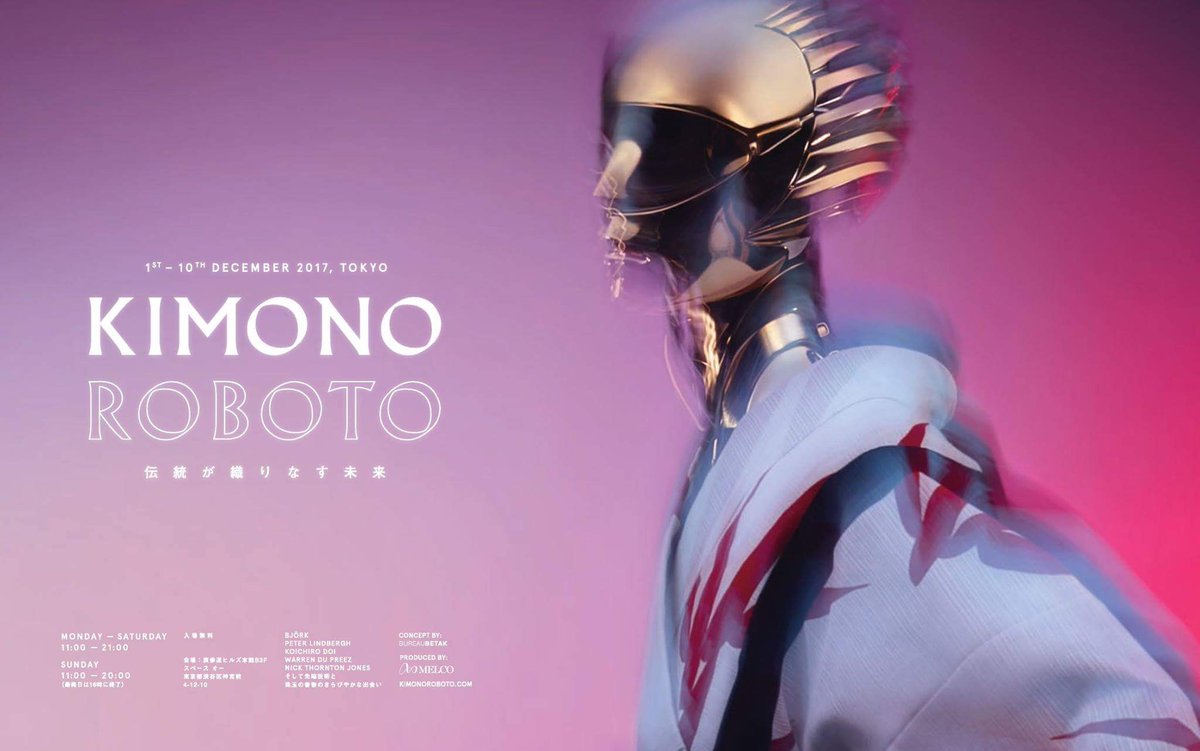 The world-first KIMONO ROBOTO exhibition from Melco Japan.

Date: December 1 – 10, 2017.
Admission: Free.

Details: bit.ly/2A5rpds