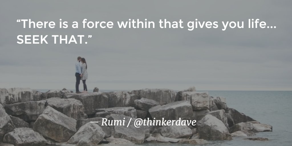 KevinMichael999's tweet photo. There is a force within that gives you life... SEEK THAT. — Rumi

#Rumi #quote #love https://t.co/YobZcaeo4O