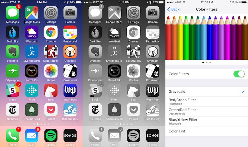 lifehacker's tweet photo. Combat phone addiction by changing your screen to grayscale: https://t.co/KLpTNimN8m https://t.co/lAb5CiXNsk