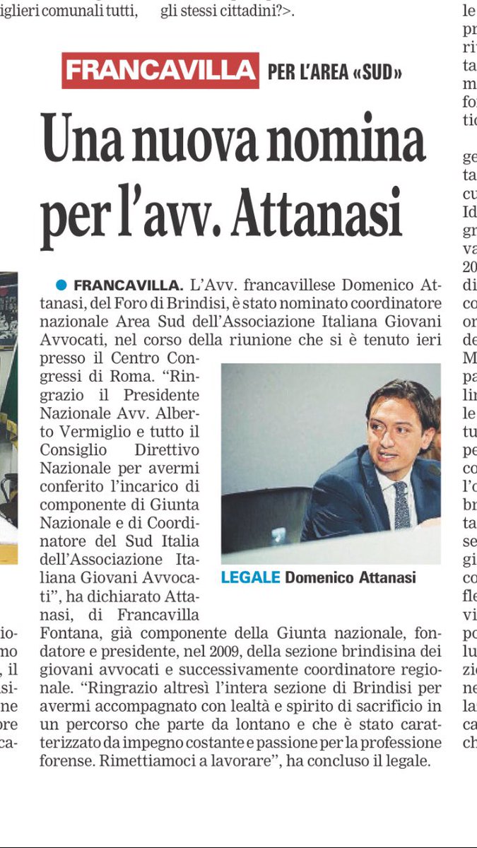 La Gazzetta del Mezzogiorno del 26.11.2017.