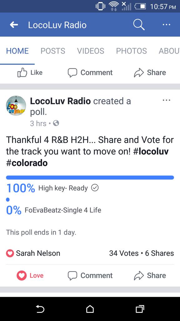 HighKeyYaBish's tweet photo. Vote for your girl High Key. 😘
#Colorado #Springs #Singer #HighKey #LocoLuv #Radio #Vote #GoodVibes #Vibes #Music https://t.co/3A6wXBptOn