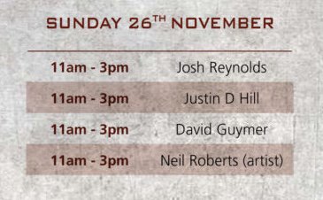 SkinnyElbows's tweet photo. Iβll be at Warhammer World *today* signing prints and books and stuff from 11am-3pm - so, if youβre around, come say βHello!β #warhammerworld #warhammer40k #40k #40kOpenDay https://t.co/OEQhBDPeUS