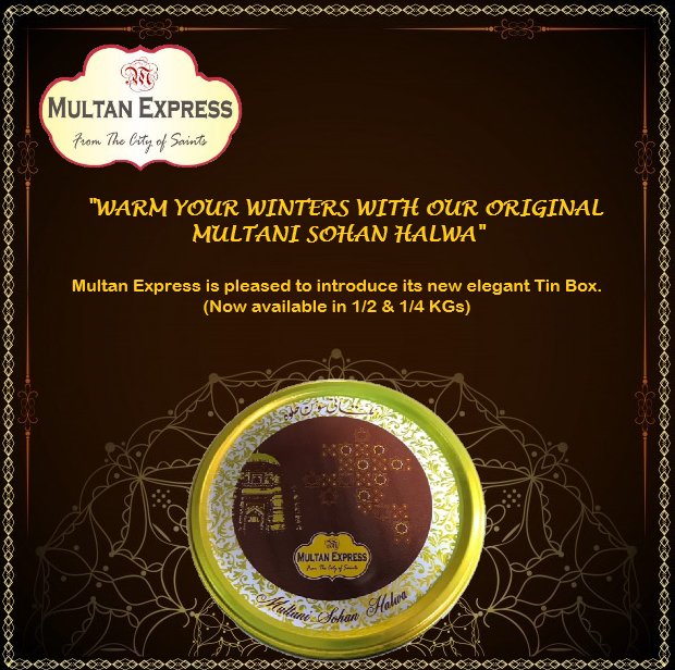 multan_express's tweet photo. Up to 50% off Now!
Save even more on Multan Express's Multani Sohan Halwa this #BlessedFriday with various payment partners on #DarazPK
For orders https://t.co/mndbKavzI8
#Jazzcash
#Easypay
#Pakistan
#Islamabad
#Karachi
#Lahore
#Quetta
#Peshawar
#YayvoWhiteFriday17
#VEONBigFriday https://t.co/urhlwj1pJR
