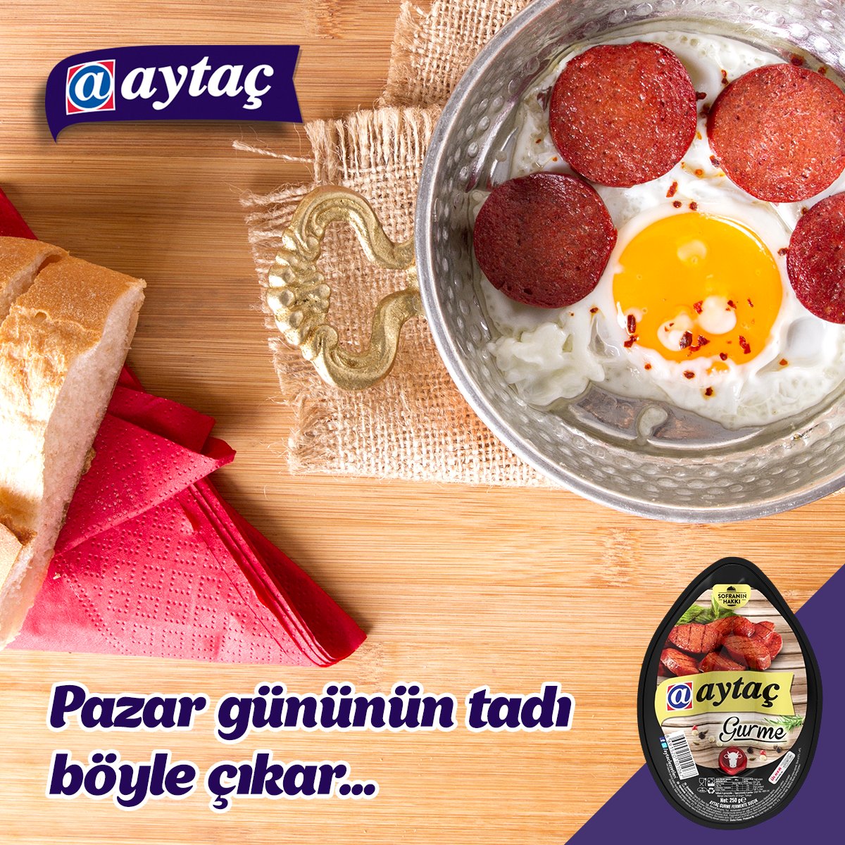 aytaclezzetleri's tweet photo. Bu Pazar gününü lezzetli bir sucuklu yumurtayla taçlandır! https://t.co/2X7yBu4s6U