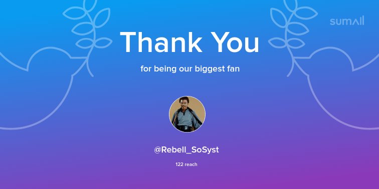 Our biggest fans this week: <a href="/Rebell_SoSyst/">Rebell des SoSystems</a>. Thank you! via sumall.com/thankyou?utm_s…