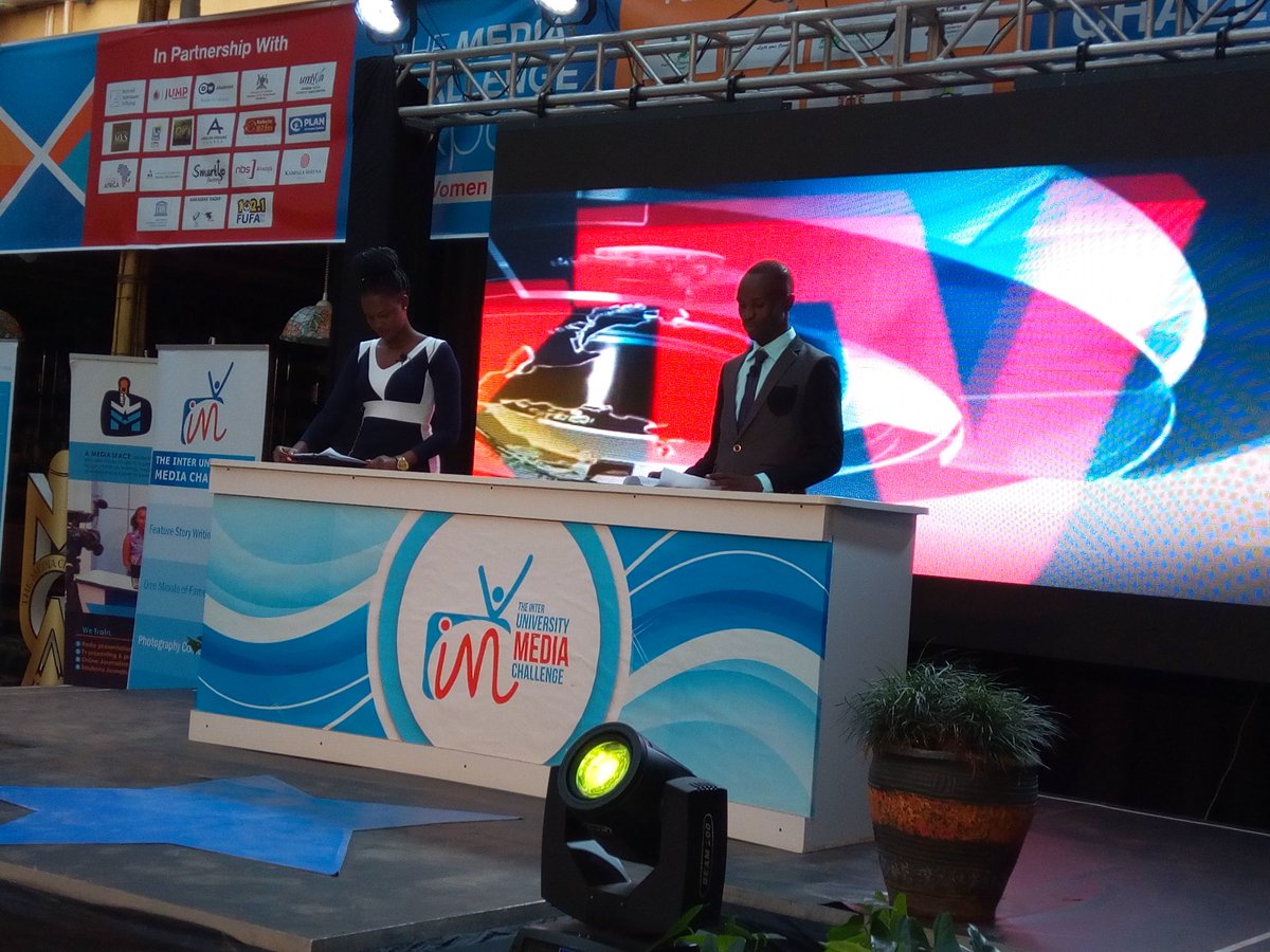 MakImca2017's tweet photo. The @MakImca2017 English anchors while on stage anchoring
@annikam93 @kmasaba @FKakooza @Smayombwe @shillarmbazira6  @sharonshaatramn @IMChallengeug 
@nbstv @dw_akademie @KasUganda  @Fruitsandwine @97fmRadiocity  #MediaExpoUG 
#MCIMobileNewsroom 
#SheCANMCI 
#JournalistLeaders https://t.co/leUsOLsP0s