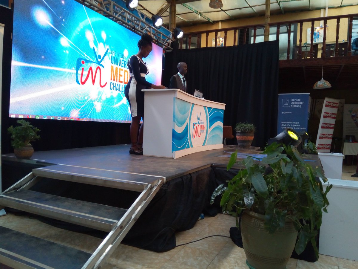 MakImca2017's tweet photo. The @MakImca2017 English anchors while on stage anchoring
@annikam93 @kmasaba @FKakooza @Smayombwe @shillarmbazira6  @sharonshaatramn @IMChallengeug 
@nbstv @dw_akademie @KasUganda  @Fruitsandwine @97fmRadiocity  #MediaExpoUG 
#MCIMobileNewsroom 
#SheCANMCI 
#JournalistLeaders https://t.co/leUsOLsP0s