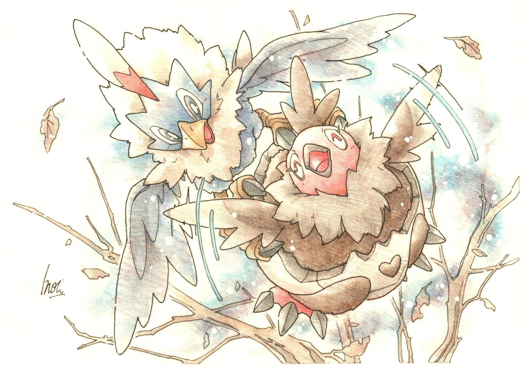 Inori 移転しました 今日のポケモン図鑑 ｎｏ ６０１ ワシボンの フリーフォール バルチャイの そらをとぶ 練習中 T Co Apixkuktkc Twitter