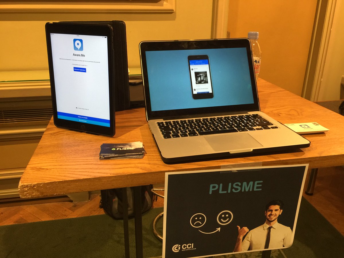 PlismeSAS's tweet photo. PLISME était présent au Village des Solutions pour présenter les solutions Aware.Me et Aware.Me Pro @CCIcotedazur @cci_paca https://t.co/aZBTbbqiFQ