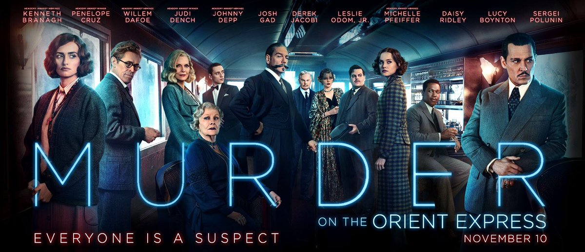 FilmsSaige's tweet image. An intriguing murder mystery with plenty of style. Kenneth Branagh shines as the lead. Decent film #MurderOnTheOrientExpress 6.7/10