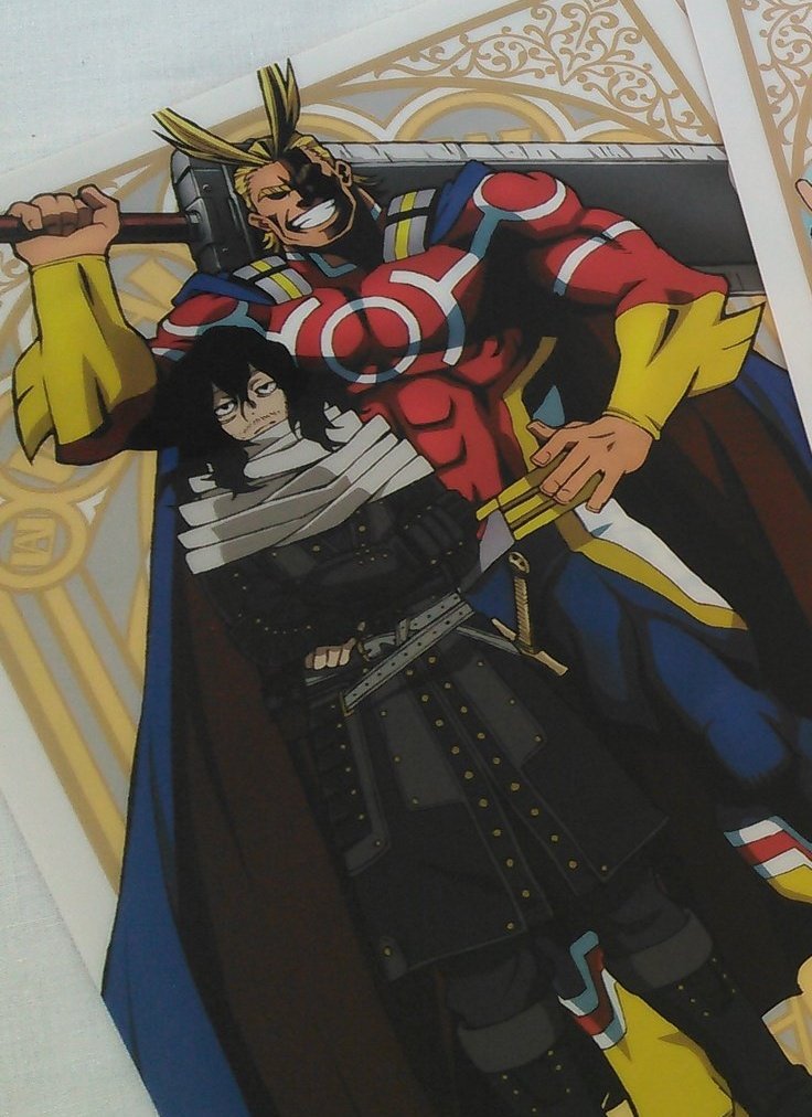 Aizawa (as a knight feat. All Might)
