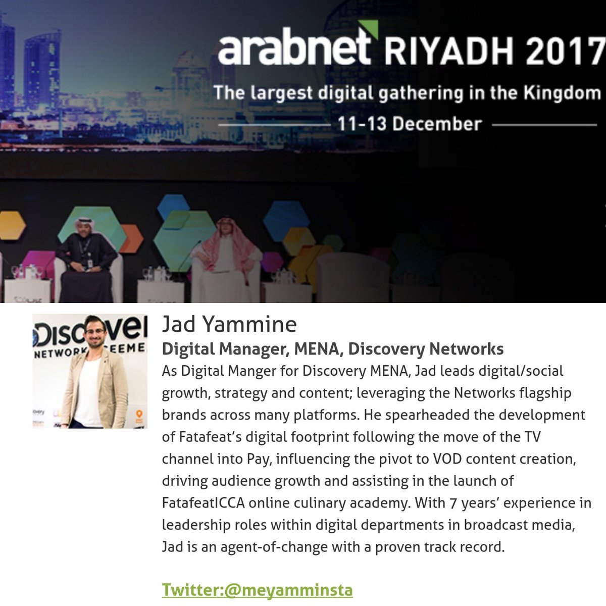 Join me at #Arabnet #Riyadh on Dec 11-13 for my panel discussion on #SocialMedia as a sales tool.