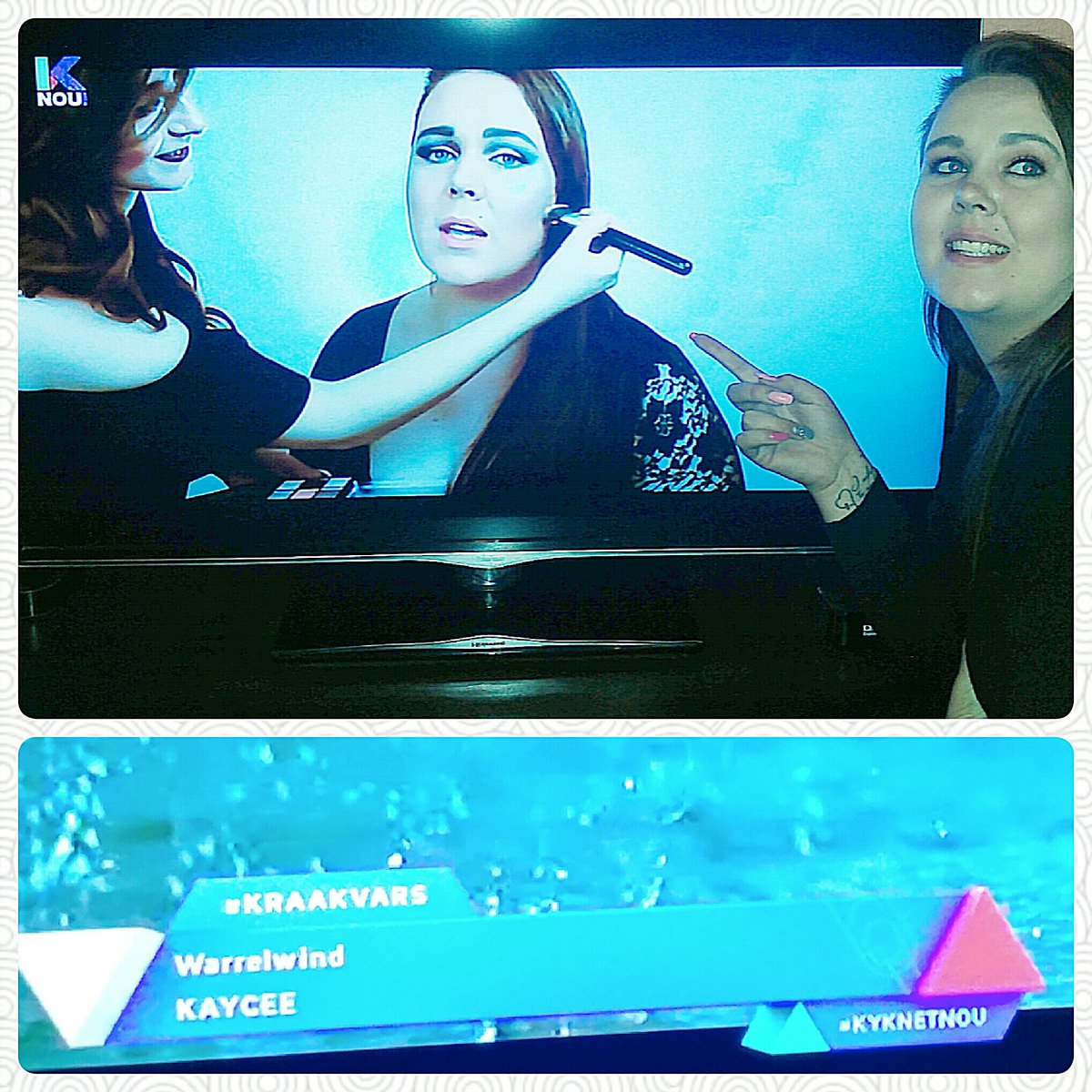 KayCee_Singer's tweet photo. Beste gevoel ooit. So bly ek kon dit sien. @kykNETNou #kraakvars
#warrelwind #oppitv #happydance https://t.co/LbjdfopGJJ