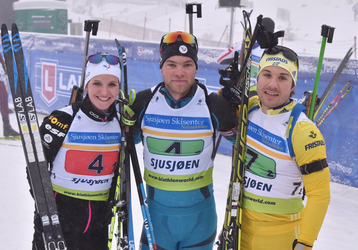 IBU_CUP's tweet photo. #IBU_Cup 1, Sjusjoen. Single mixed relay
1. France @antoguigo 
2. Sweden
3. Austria https://t.co/hpk1L8lPZX